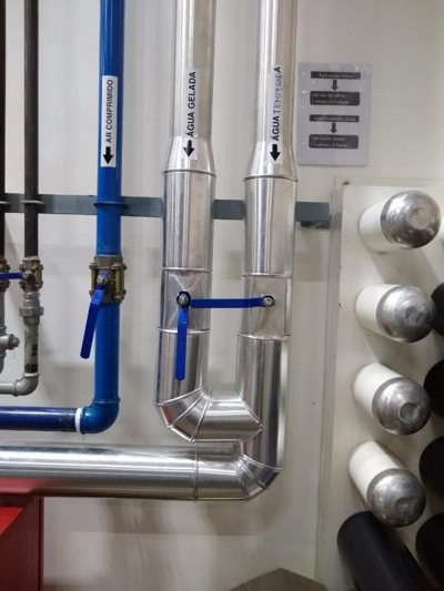 Isolamento térmico tubulação industrial