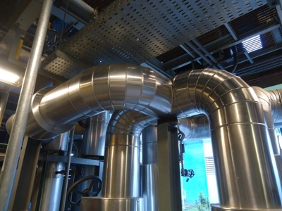 Isolamento térmico para tubulação de vapor
