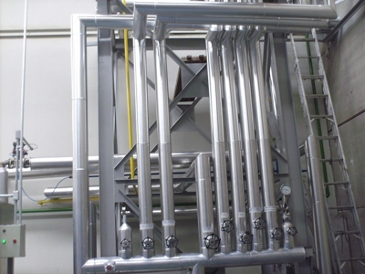 Isolamento térmico para tubulação de vapor